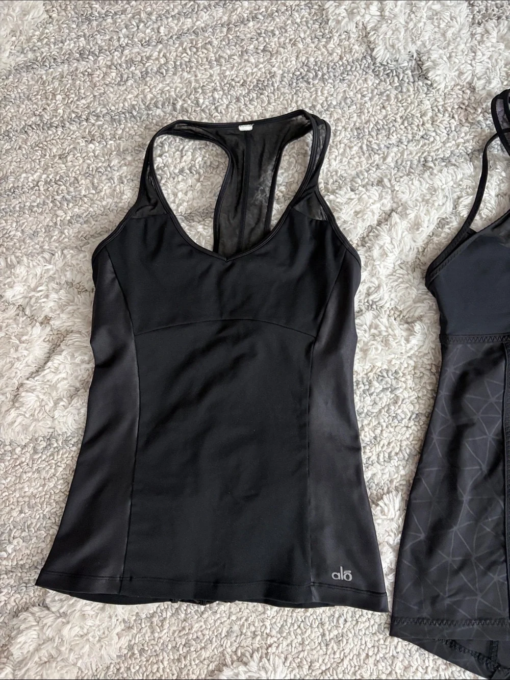 ALO Yoga Racerback Tank, Lululemon Racerback Tank, Fabletic Sports Bra Size S